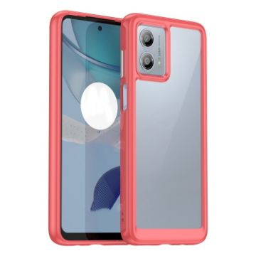 Motorola Moto G53 5G Red Acrylic Hybrid TPU Phone Case - Colorful Series - 1