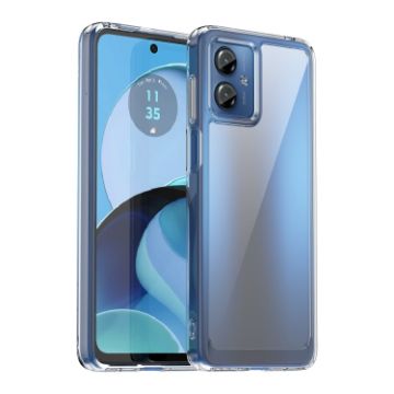 Moto G14 Colorful Series Acrylic TPU Case - Transparent - 1