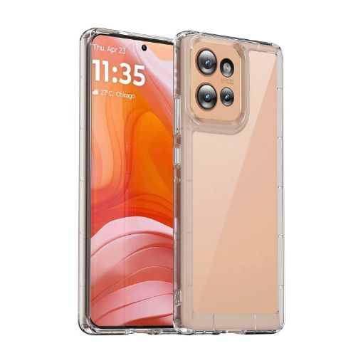 Motorola Edge 50 Acrylic Hybrid TPU Phone Case - Transparent, Colorful Series - 1