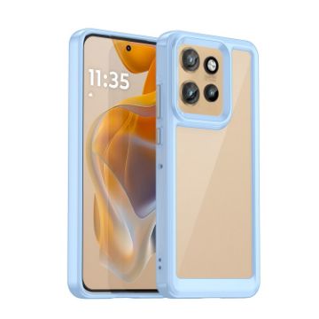 Motorola Moto S50 Blue Acrylic Hybrid TPU Phone Case - Colorful Series - 1