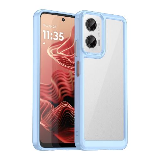 Motorola Moto G35 5G Blue Acrylic Hybrid TPU Phone Case - Colorful Series - 1