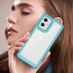 Motorola Moto G55 5G Acrylic Hybrid TPU Case - Transparent Blue - 7