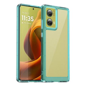 Motorola S50 Neo Transparent Blue Acrylic TPU Phone Case - 1