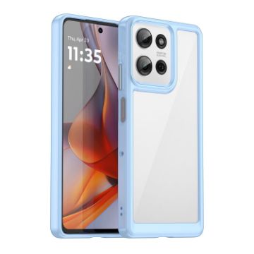 Motorola Moto G75 5G Blue Acrylic Hybrid TPU Phone Case - 1