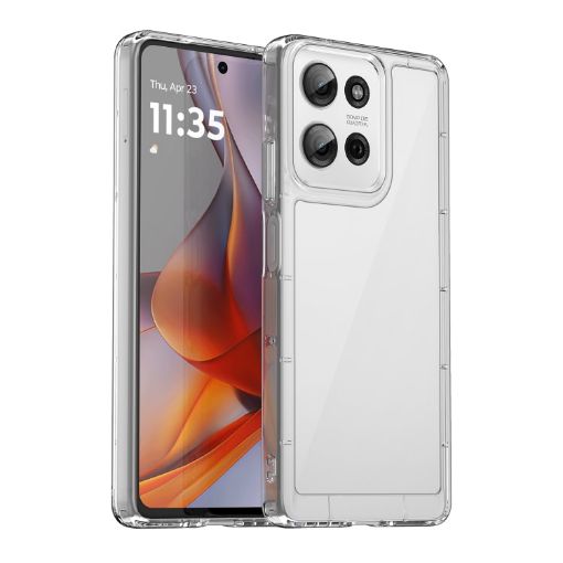 Motorola Moto G75 5G Acrylic Hybrid TPU Phone Case - Transparent - 1