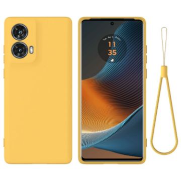 Motorola S50 Neo Yellow Liquid Silicone Dropproof Full Coverage Case - 1