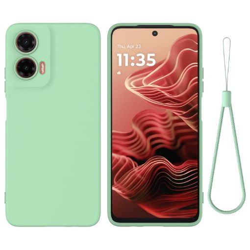 Moto G35 Green Silicone Dropproof Full Coverage Case - Solid Color - 1