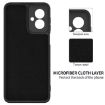 Moto G55 Black Liquid Silicone Dropproof Full Coverage Case - 6