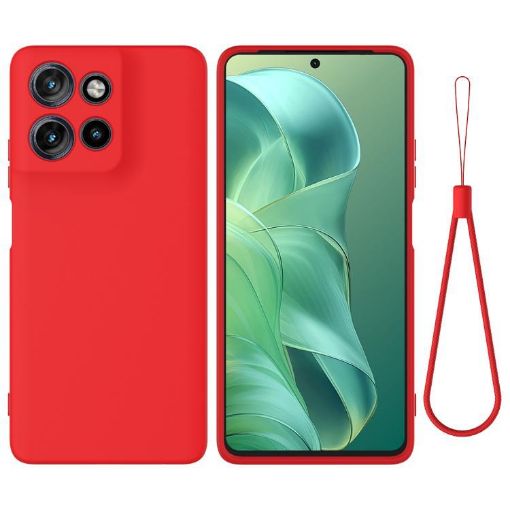 Moto G Power 2025 Red Silicone Dropproof Full Coverage Case - 1