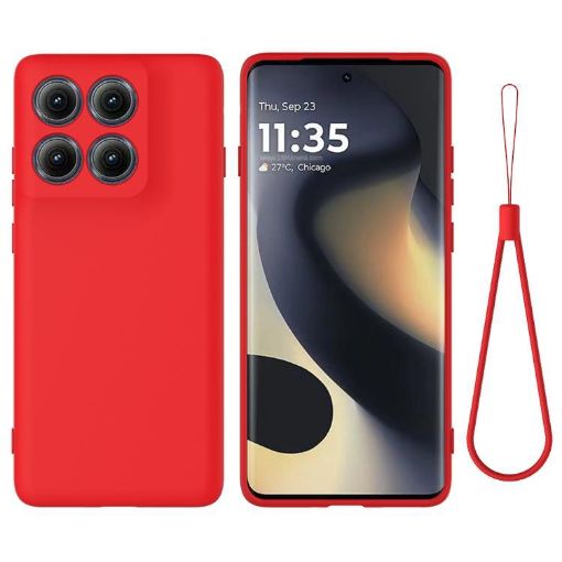 Motorola Edge 5G 2025 Red Silicone Dropproof Full Coverage Case - 1