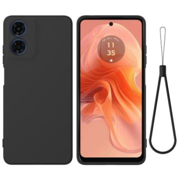 Moto G04S/E14 4G Black Silicone Dropproof Full Coverage Case - 1