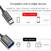 Yesido GS01 Type-C to USB 2.0 OTG Data Converter Cable - Black - 4
