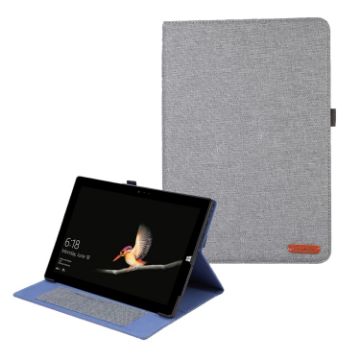 Microsoft Surface Pro 4/5/6/7 Grey Fabric Leather Tablet Case - 1