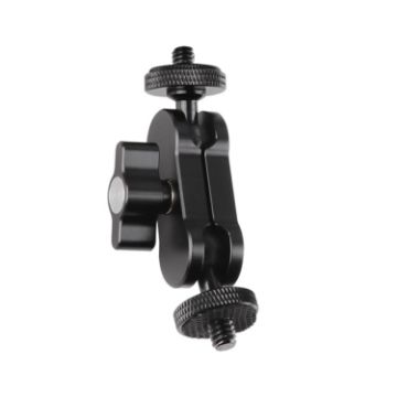 360 Pivot Magic Arm Mount - 1/4" Ball Head Bracket, Black - 1