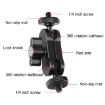 360 Pivot Magic Arm Mount - 1/4" Ball Head Bracket, Black - 3