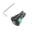 Adjustable 1/4" Screw Metal Action Camera Adapter - Green Black - 2