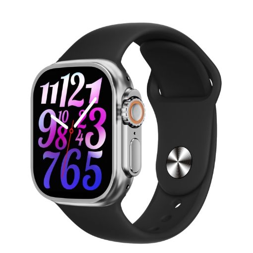 WS-E9 Ultra 2.2" IP67 Waterproof Smart Watch, Heart Rate/NFC, Black - 1