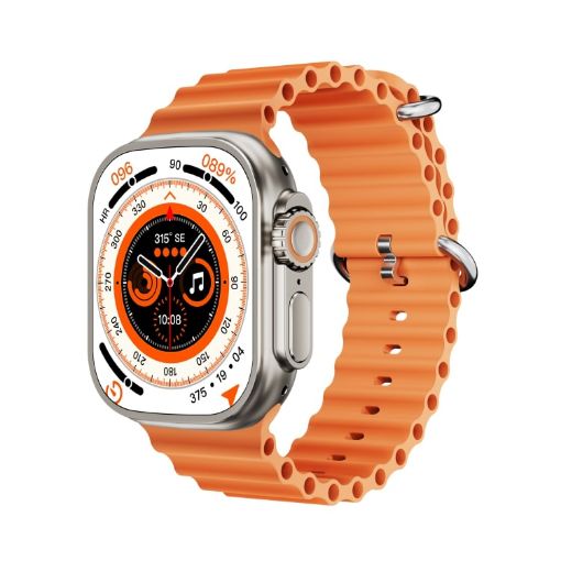 WS-E9 Ultra 2.2" IP67 Waterproof Smart Watch, Heart Rate/NFC, Orange - 1