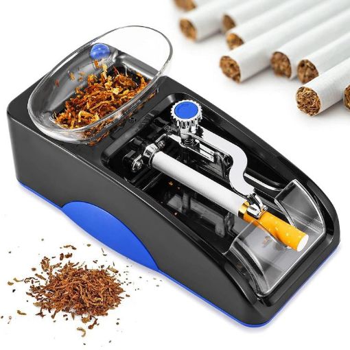 Electric Cigarette Rolling Machine Injector, 6.5mm, US Plug, Blue - 1