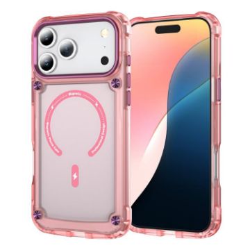 iPhone 17 Pro Transparent Pink MagSafe TPU + PC Case - 1
