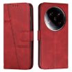 Xiaomi 14 Ultra Red Leather Phone Case - Calf Texture & Buckle Design - 1
