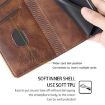 Realme P3 Ultra 5G Leather Phone Case - Dark Brown & Gold Contrast - 7