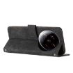 Xiaomi 14 Ultra Black Leather Phone Case with Lanyard - Stripe Pattern - 3