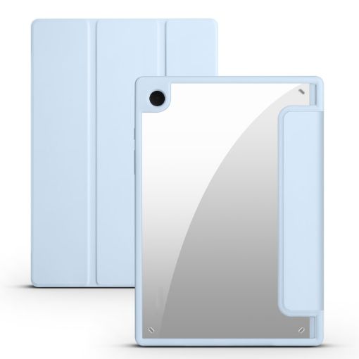 Samsung Galaxy Tab A8 Ice Blue 3-Fold Acrylic Leather Case - 1