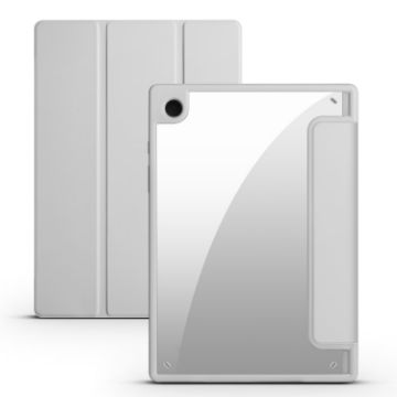 Samsung Galaxy Tab A8 3-Fold Acrylic Leather Case - Grey - 1