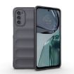 Motorola Moto G62 5G Magic Shield TPU Flannel Case - Dark Grey - 1