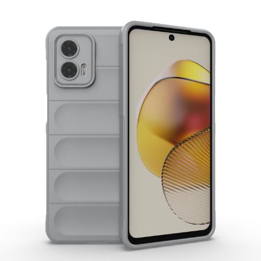 Motorola Moto G73 5G Magic Shield TPU Flannel Case - Grey - 1