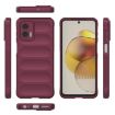 Moto G73 5G Wine Red TPU + Flannel Phone Case - Magic Shield - 3