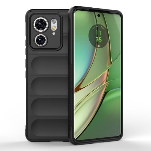 Motorola Edge 40 5G Magic Shield TPU Flannel Phone Case Black - 1