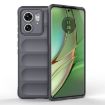 Motorola Edge 40 5G Magic Shield TPU + Flannel Case - Dark Grey - 1
