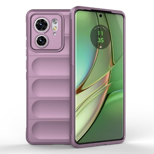 Motorola Edge 40 5G Magic Shield TPU Flannel Phone Case Purple - 1