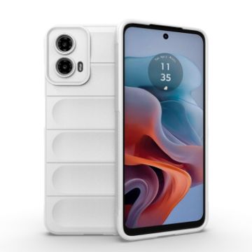 Motorola Moto G34 5G White Magic Shield TPU + Flannel Phone Case - 1