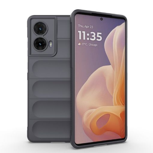 Motorola Moto G85 5G Global Magic Shield TPU Flannel Case Dark Grey - 1