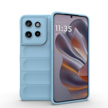 Motorola Edge 50 Neo Magic Shield TPU Flannel Case - Light Blue - 1