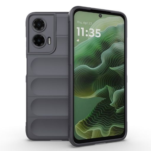 Motorola Moto G35 5G Global Magic Shield TPU Flannel Case Dark Grey - 1