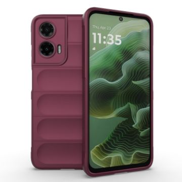 Motorola Moto G35 5G Global Magic Shield TPU Flannel Case Wine Red - 1