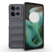 Moto G75 5G Global Magic Shield TPU Flannel Case - Dark Grey - 1