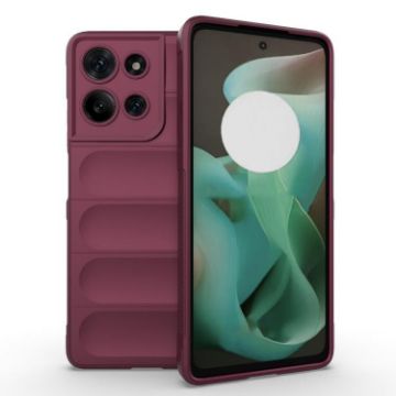 Motorola Moto G75 5G Global Magic Shield TPU Flannel Case Wine Red - 1