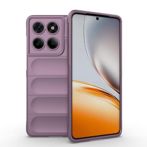 Motorola Edge 60 Fusion 5G Global Phone Case - Purple TPU + Flannel Cover - 1