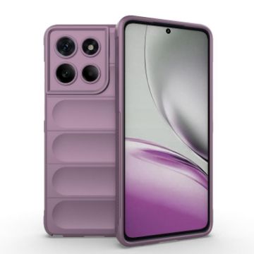 Motorola Edge 60 Stylus 5G Case - Magic Shield TPU + Flannel (Purple) - 1