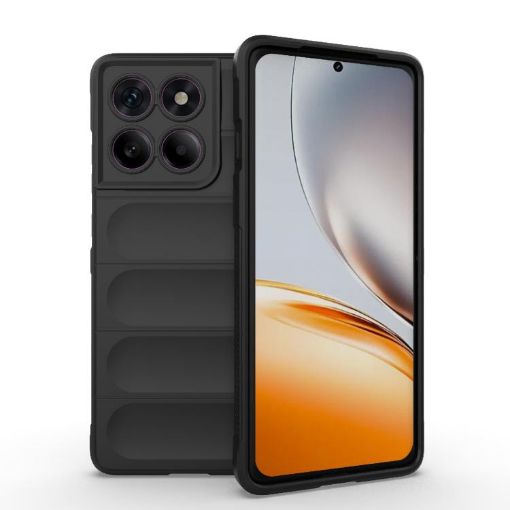 Motorola Edge 60 Pro 5G Magic Shield TPU Flannel Case - Black - 1