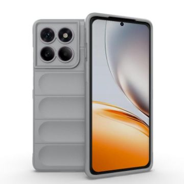 Motorola Edge 60 Pro 5G Grey Magic Shield TPU Flannel Phone Case - 1