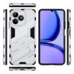 Realme C53 4G Punk Armor Phone Case with Holder - White, PC + TPU - 3
