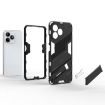 Realme C53 4G Punk Armor Phone Case with Holder - Orange, PC + TPU - 5