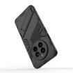 Realme 12+ 5G Punk Armor Phone Case with Holder - Black PC + TPU - 5