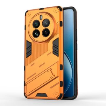 Realme 12 Pro 5G Punk Armor Phone Case with Holder - Orange - 1